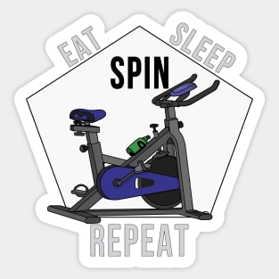 Eat Sleep Spin Repeat Sticker